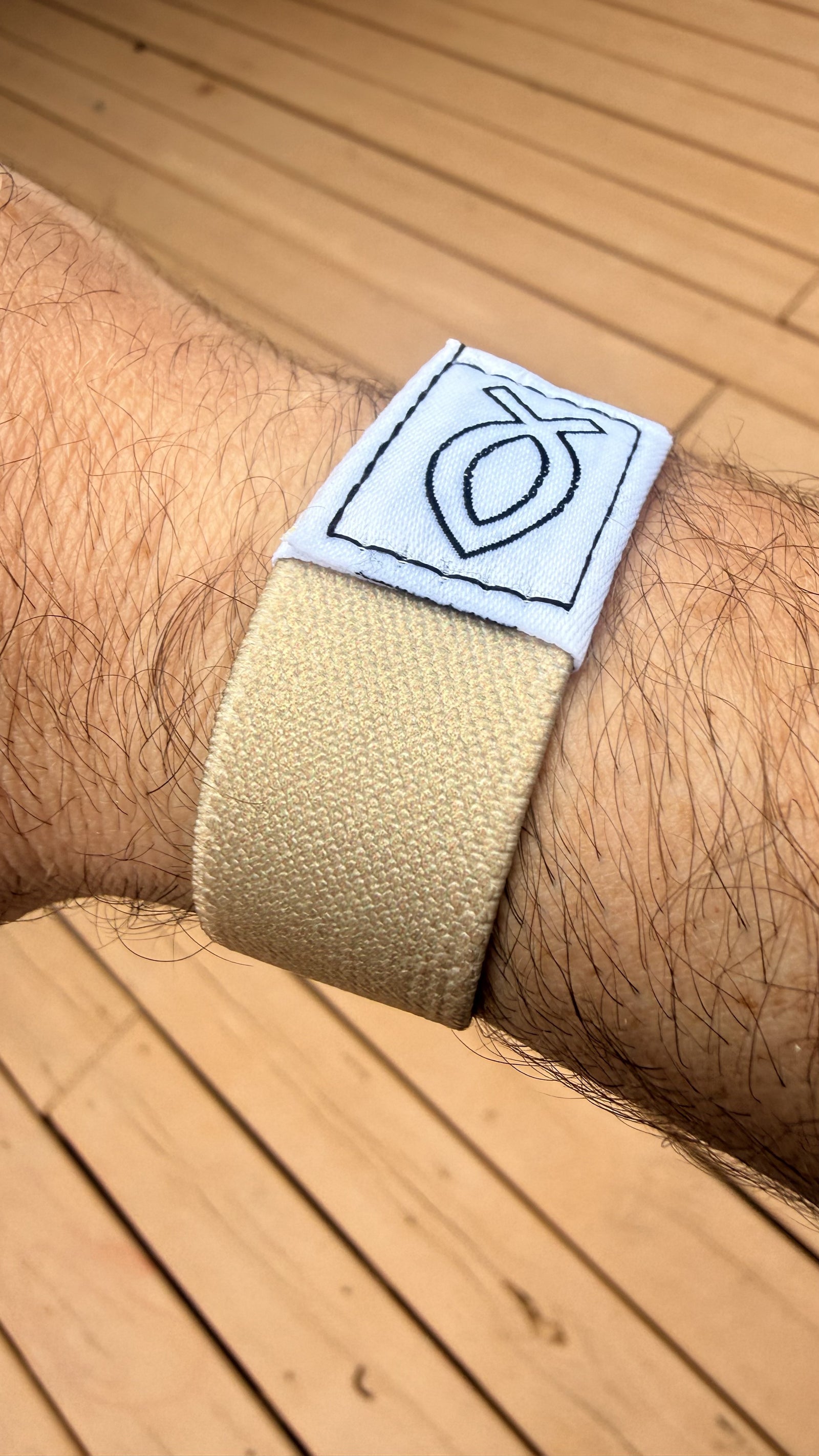Field Khaki Bible Band Christian NFC wristband with daily Scripture