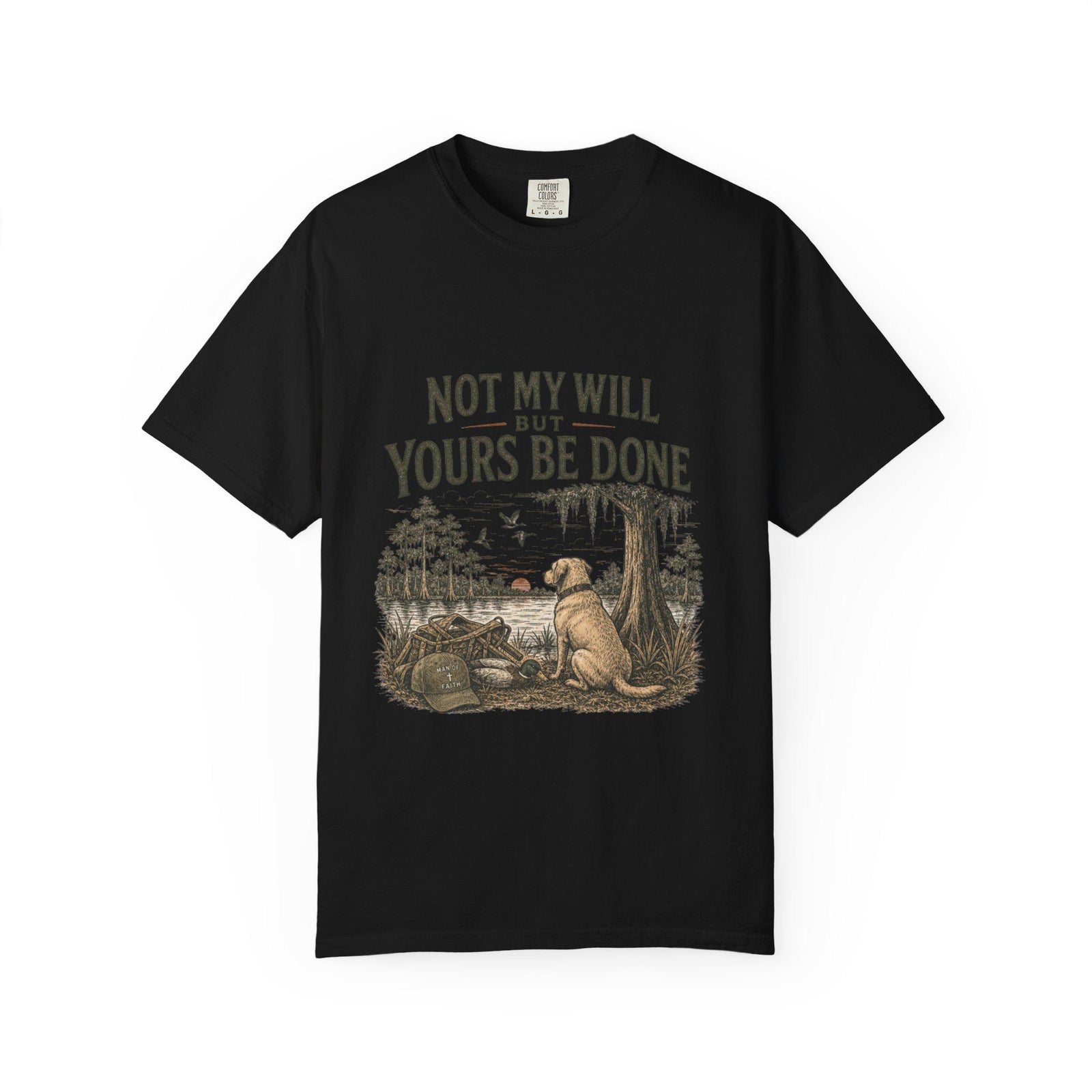 Not My Will But Yours Be Done Labrador Dog Prayer T-Shirt | Christian Faith Tee