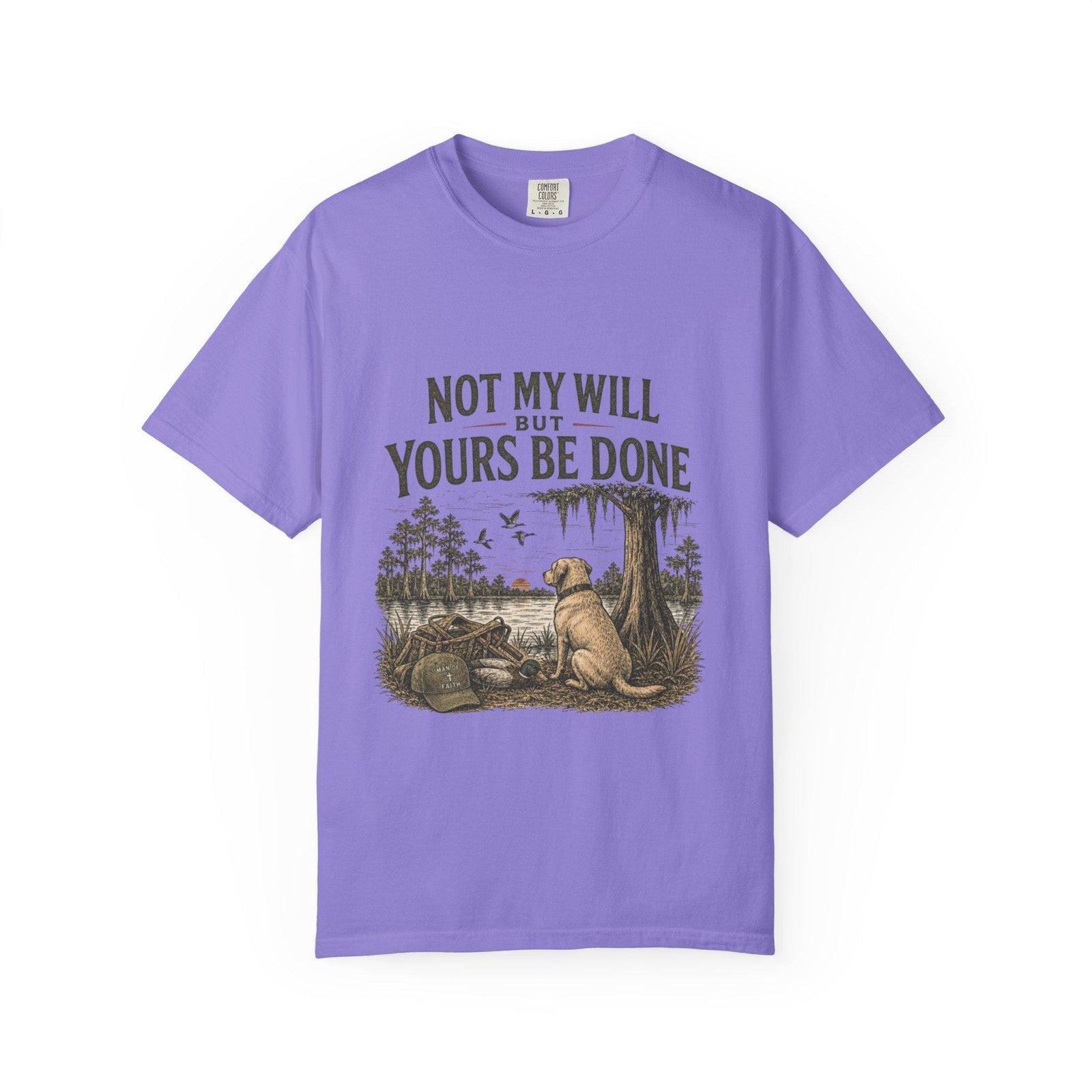 Not My Will But Yours Be Done Labrador Dog Prayer T-Shirt | Christian Faith Tee