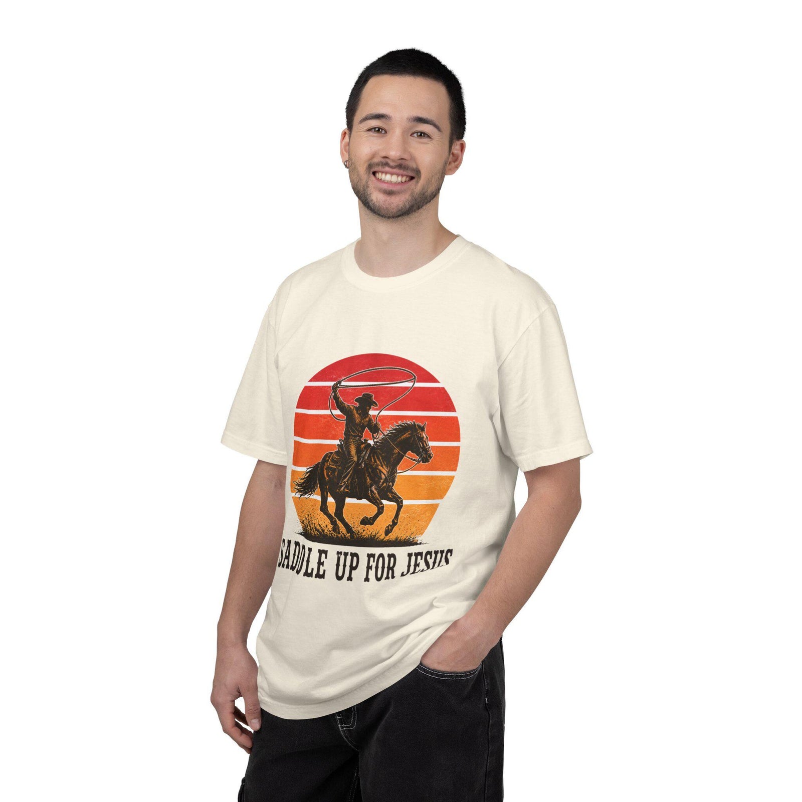 Saddle Up for Jesus T-Shirt | Cowboy Horse Graphic Tee
