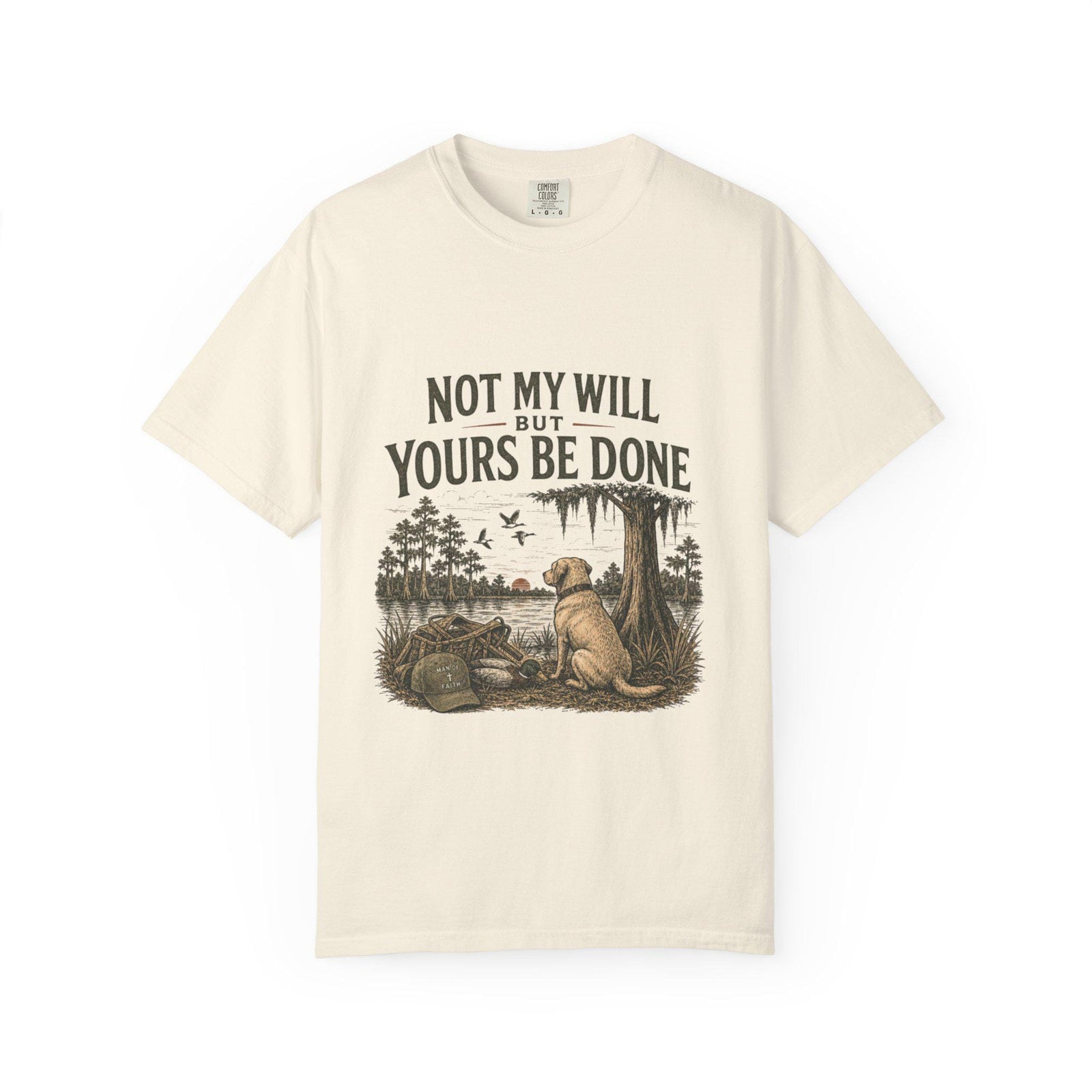 Not My Will But Yours Be Done Labrador Dog Prayer T-Shirt | Christian Faith Tee