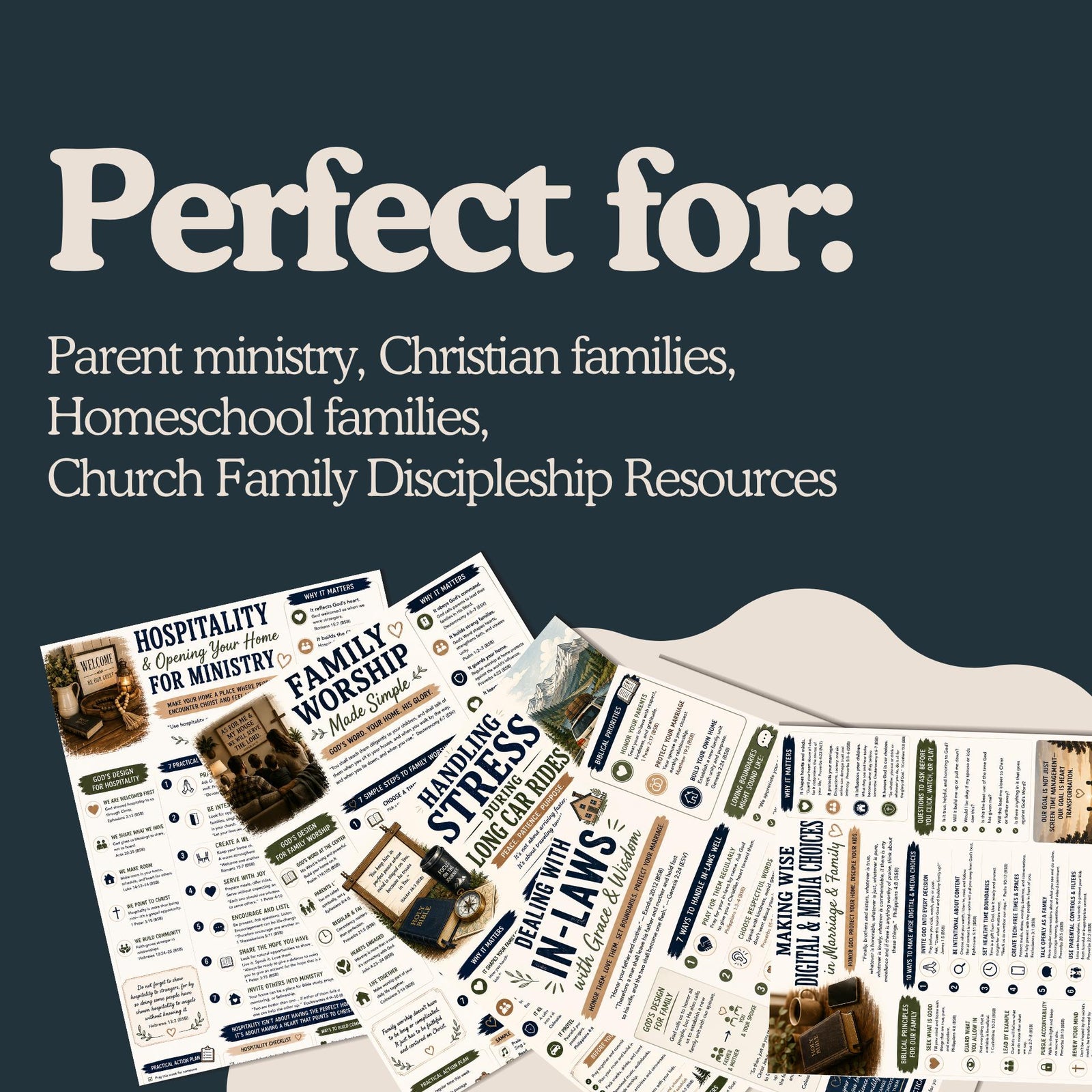 Christian Family Printable Bundle, Faith Devotional, Family Rhythms Guide (Digital Download)