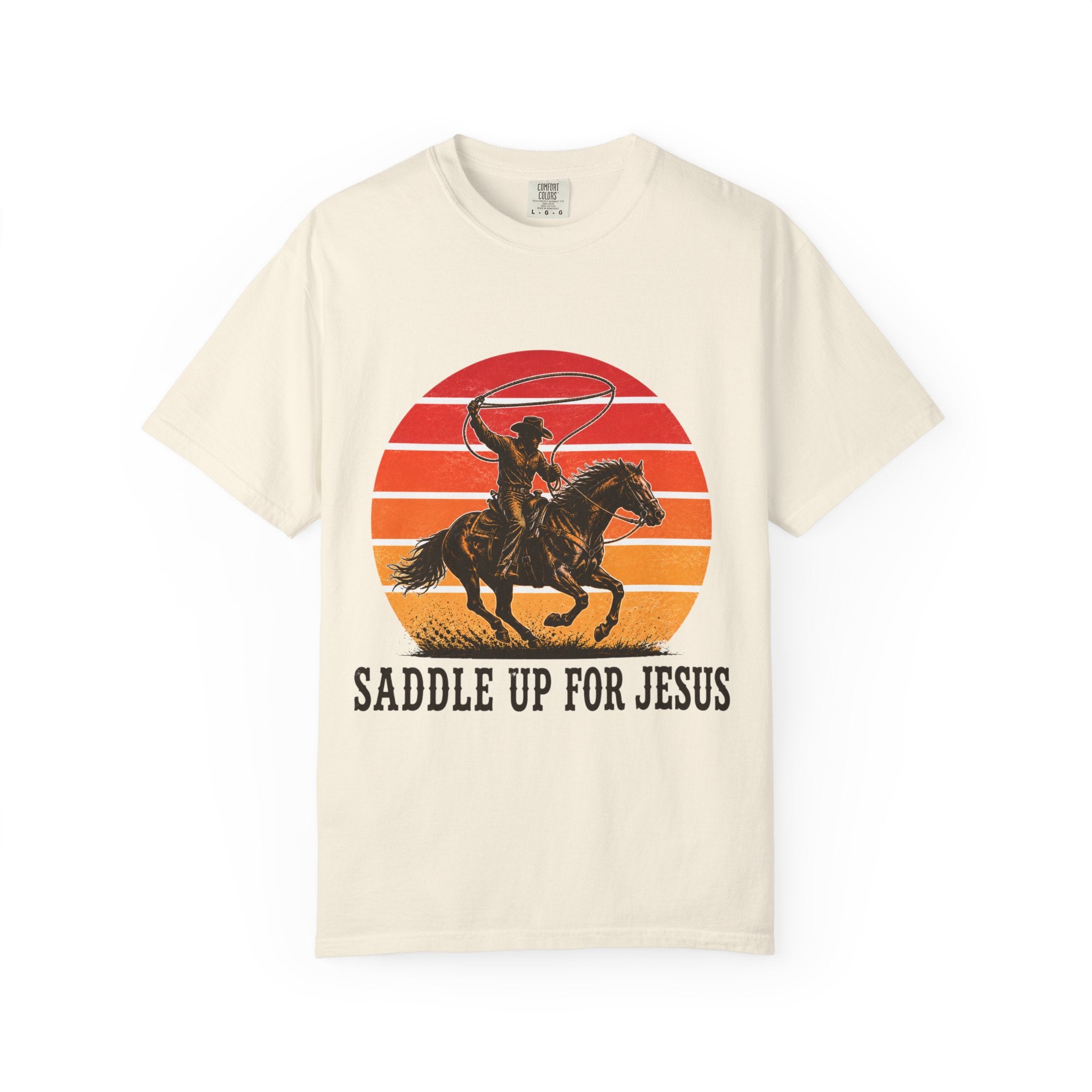 Saddle Up for Jesus T-Shirt | Cowboy Horse Graphic Tee