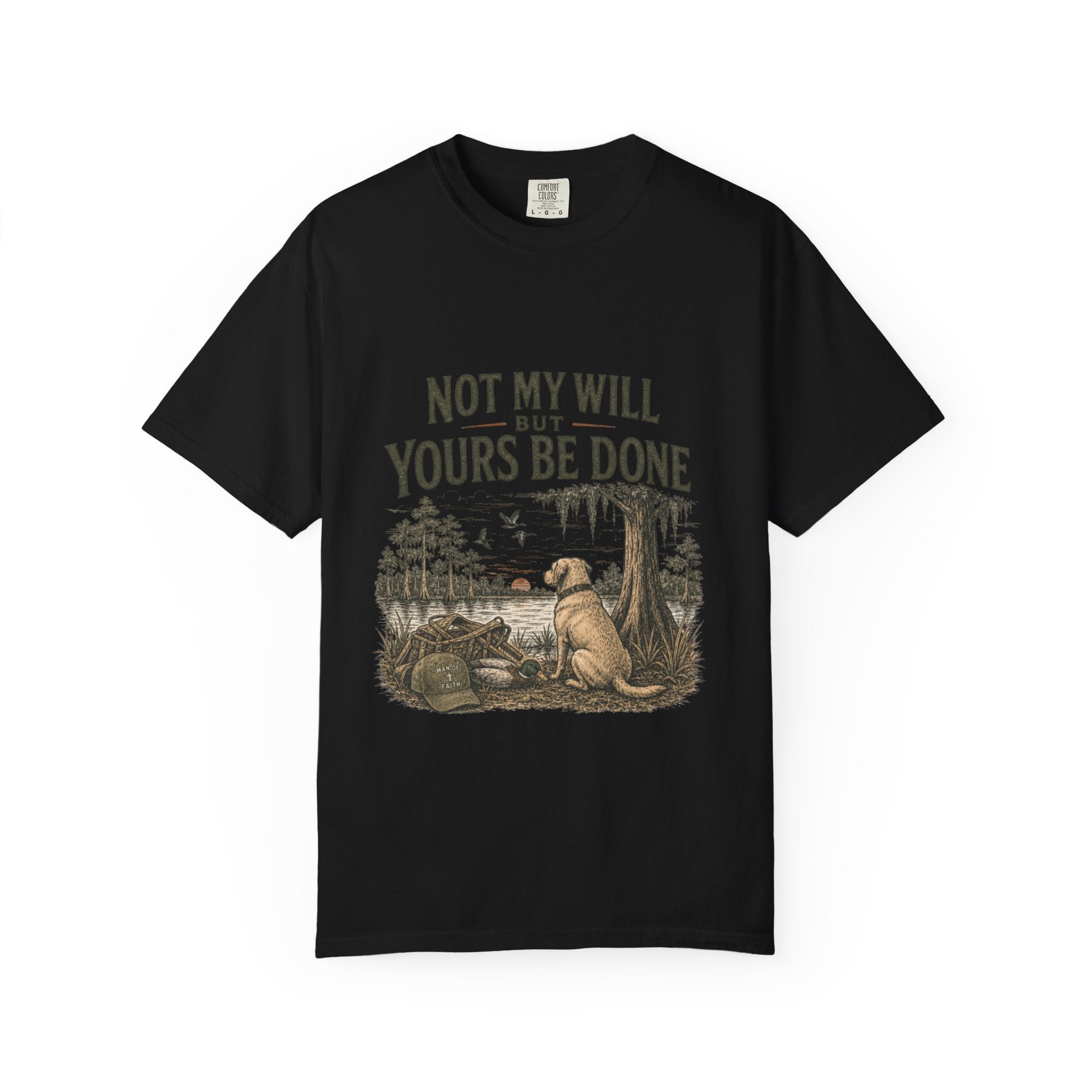 Not My Will But Yours Be Done Labrador Dog Prayer T-Shirt | Christian Faith Tee