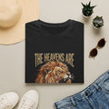 The Heavens Are Roaring Lion graphic T-Shirt | Faith Christian Scripture design