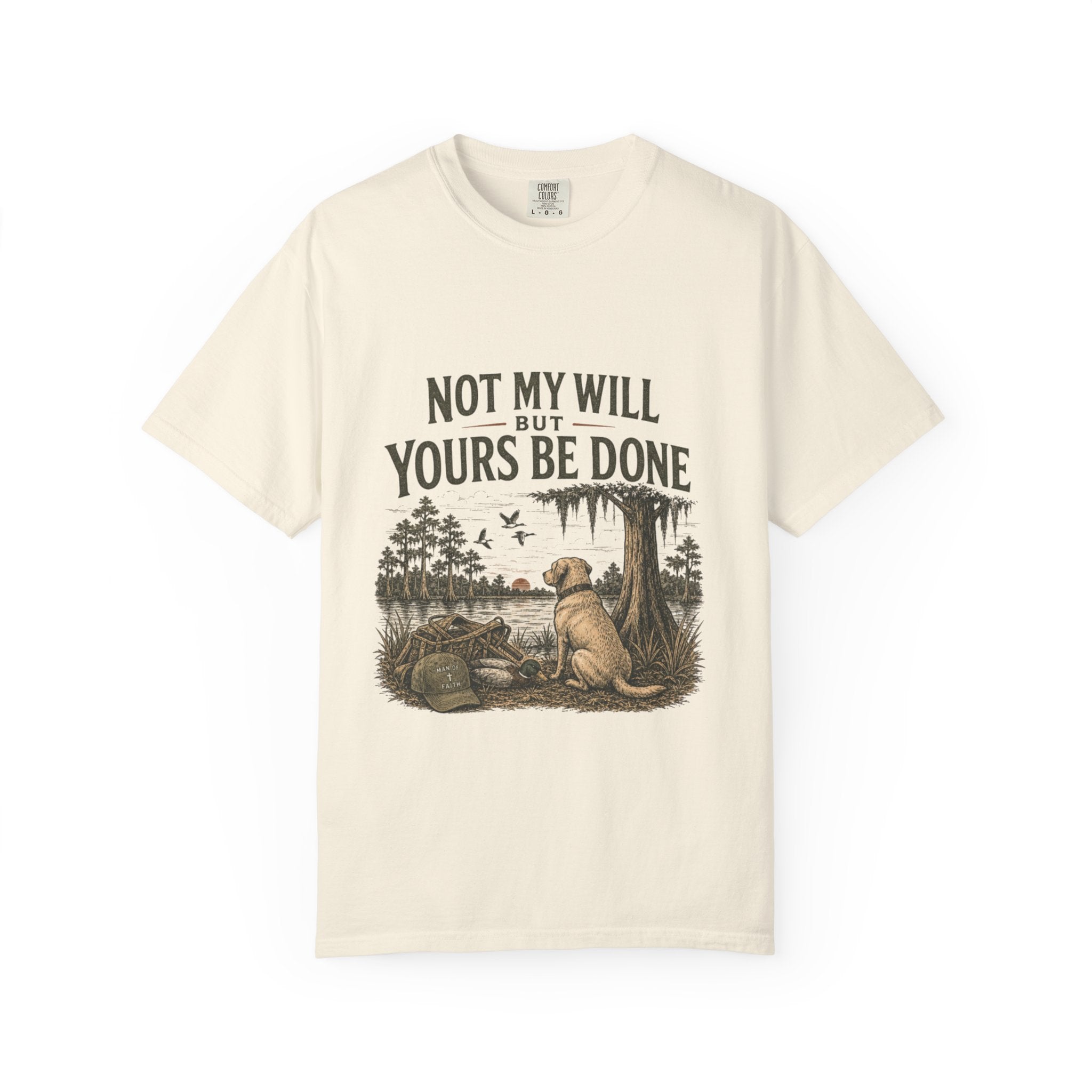 Not My Will But Yours Be Done Labrador Dog Prayer T-Shirt | Christian Faith Tee
