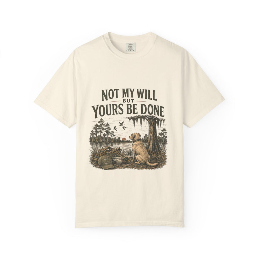 Not My Will But Yours Be Done Labrador Dog Prayer T-Shirt | Christian Faith Tee