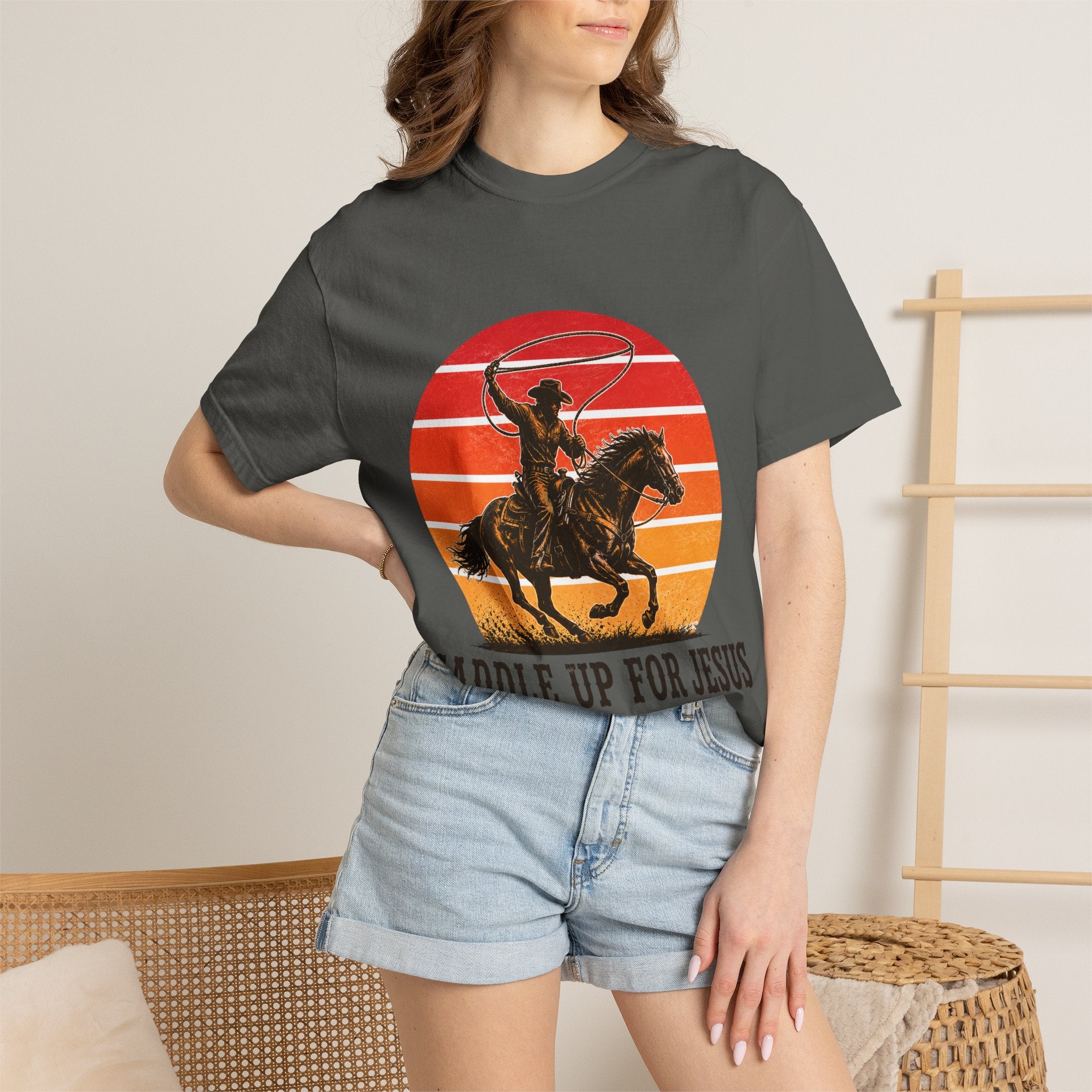 Saddle Up for Jesus T-Shirt | Cowboy Horse Graphic Tee