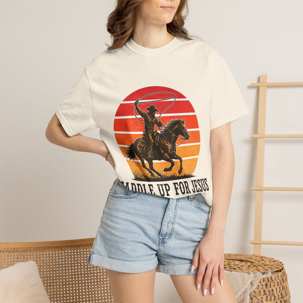 Saddle Up for Jesus T-Shirt | Cowboy Horse Graphic Tee