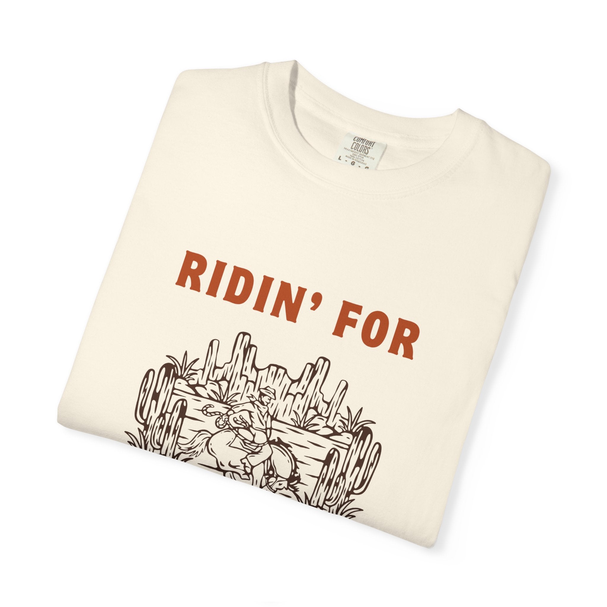 Ridin' for the Good Lord T-shirt | Western Desert Illustration