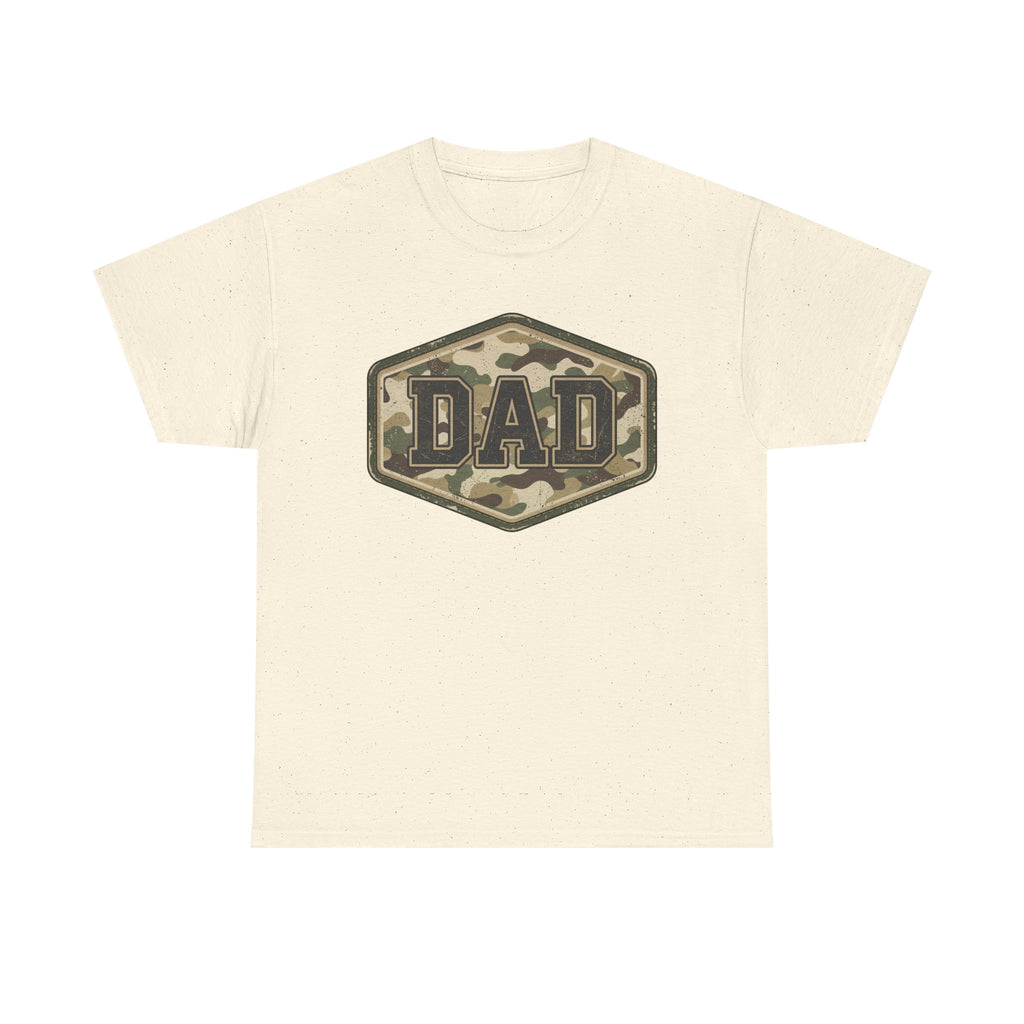 Camo Badge DAD T-Shirt — Military Style Father’s Day Tee