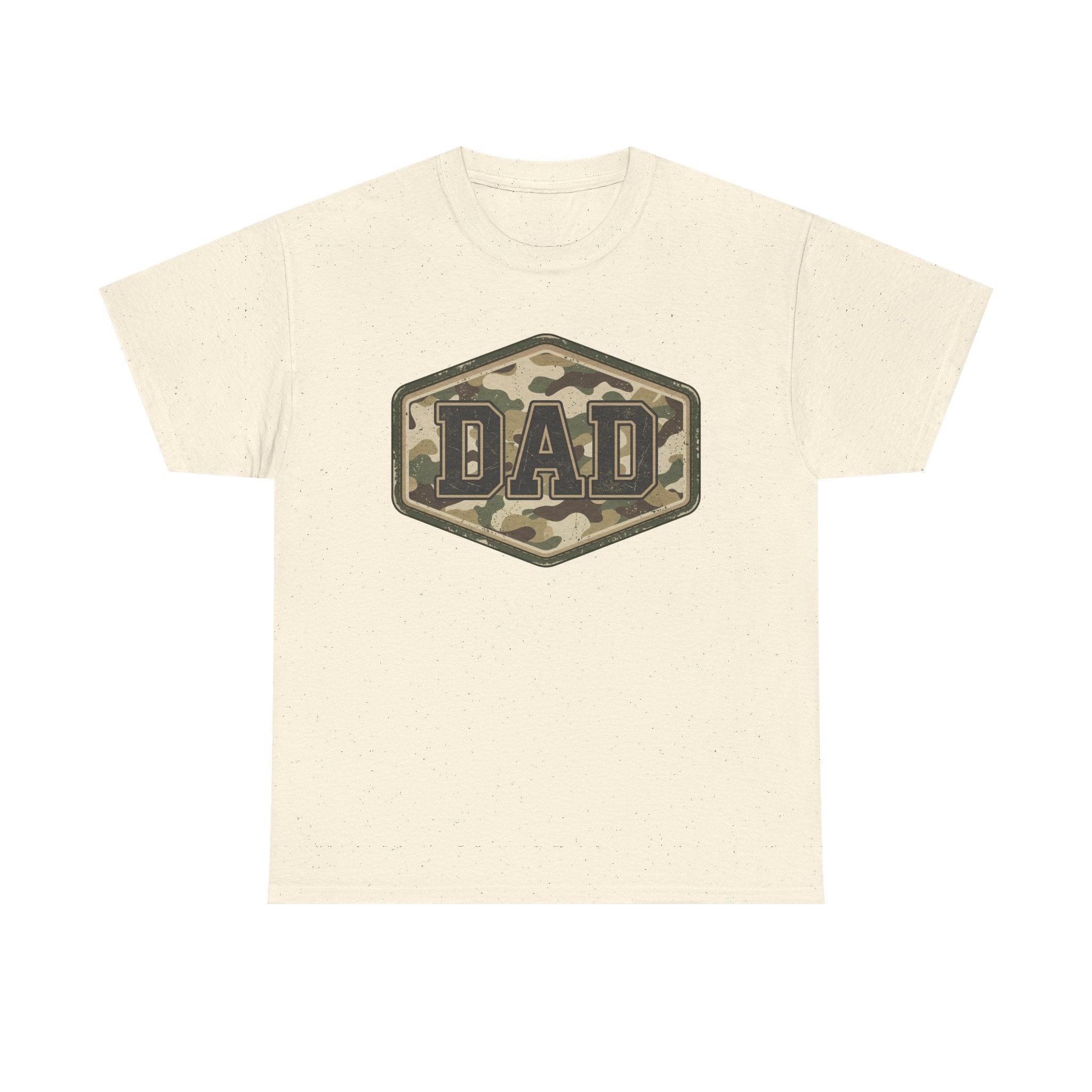 Camo Badge DAD T-Shirt — Military Style Father’s Day Tee