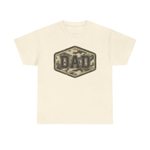 Camo Badge DAD T-Shirt — Military Style Father’s Day Tee