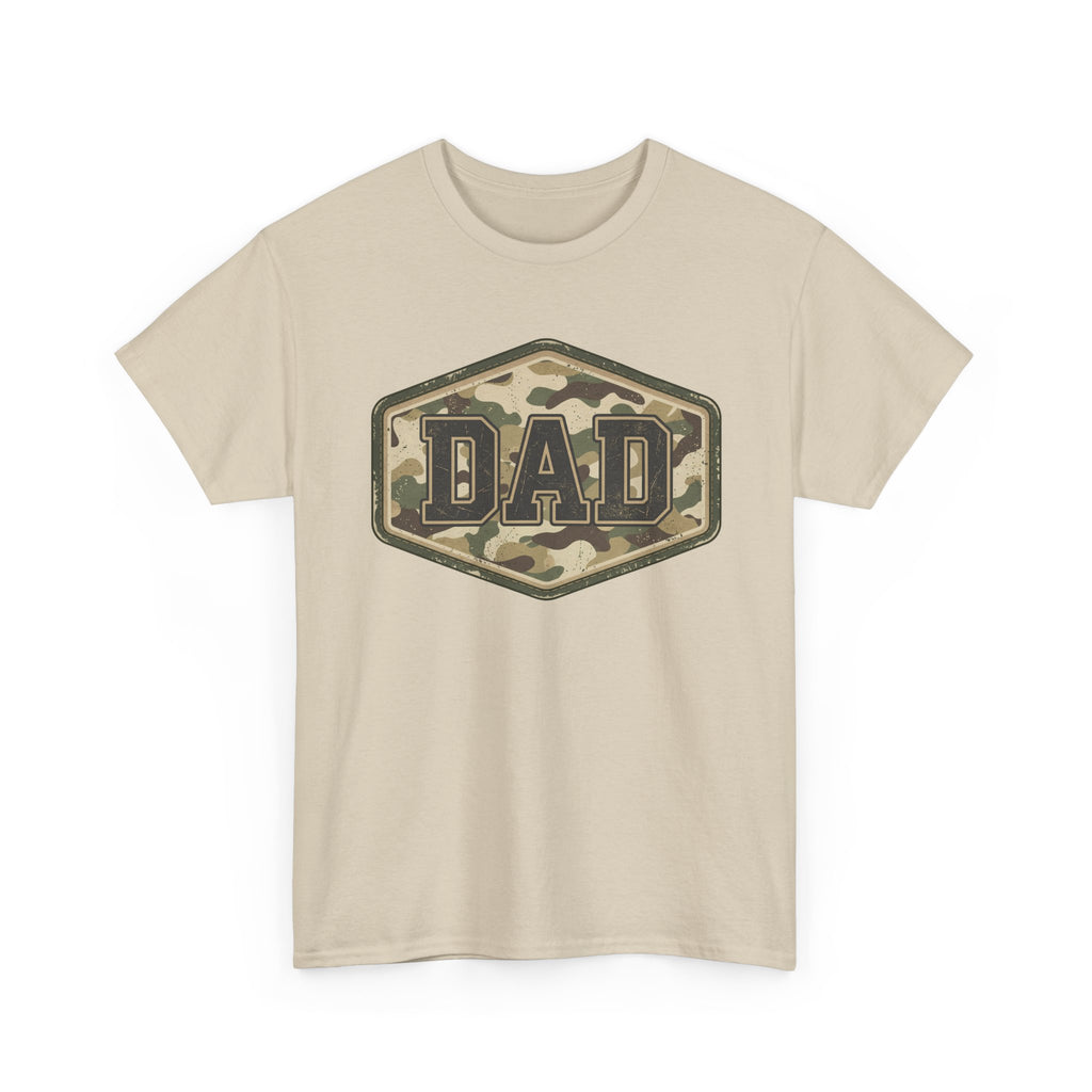 Camo Badge DAD T-Shirt — Military Style Father’s Day Tee