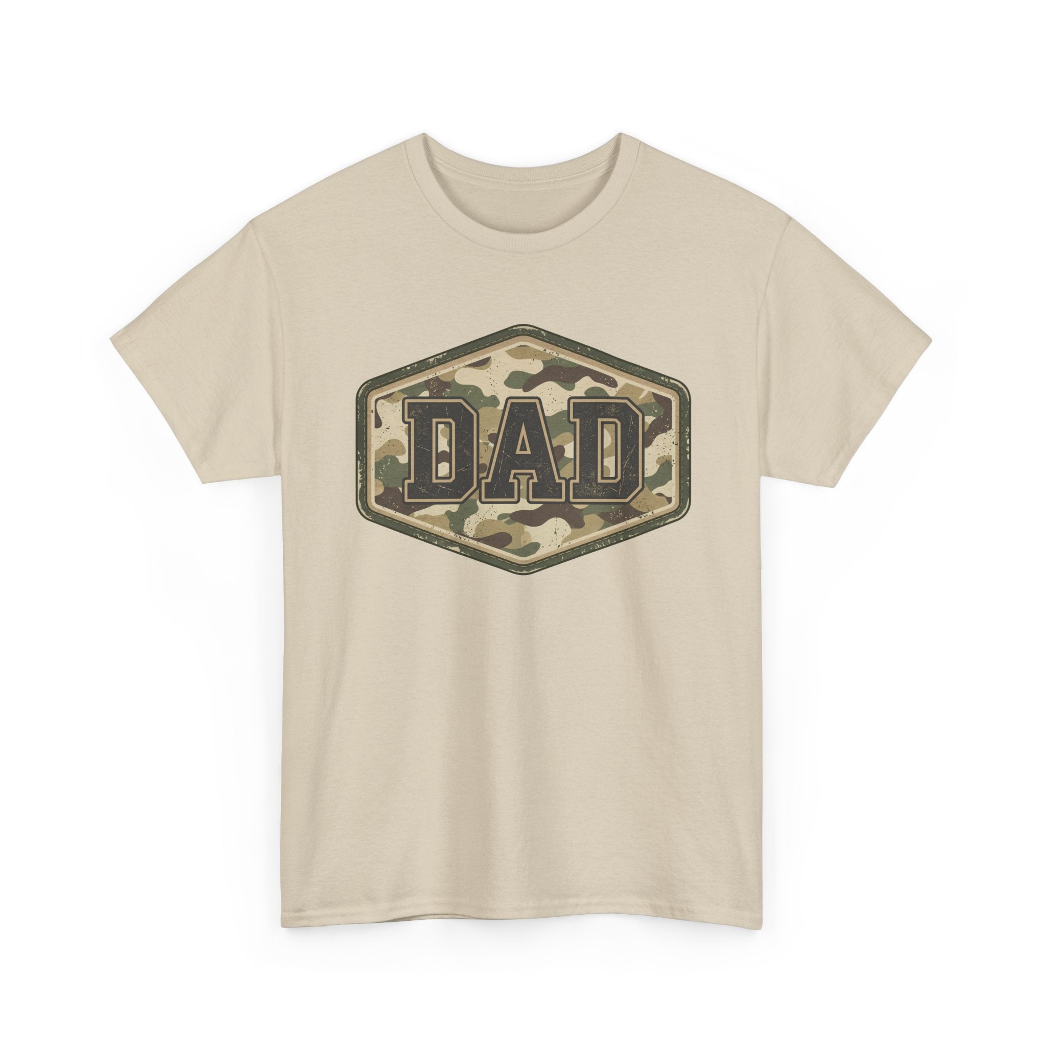 Camo Badge DAD T-Shirt — Military Style Father’s Day Tee