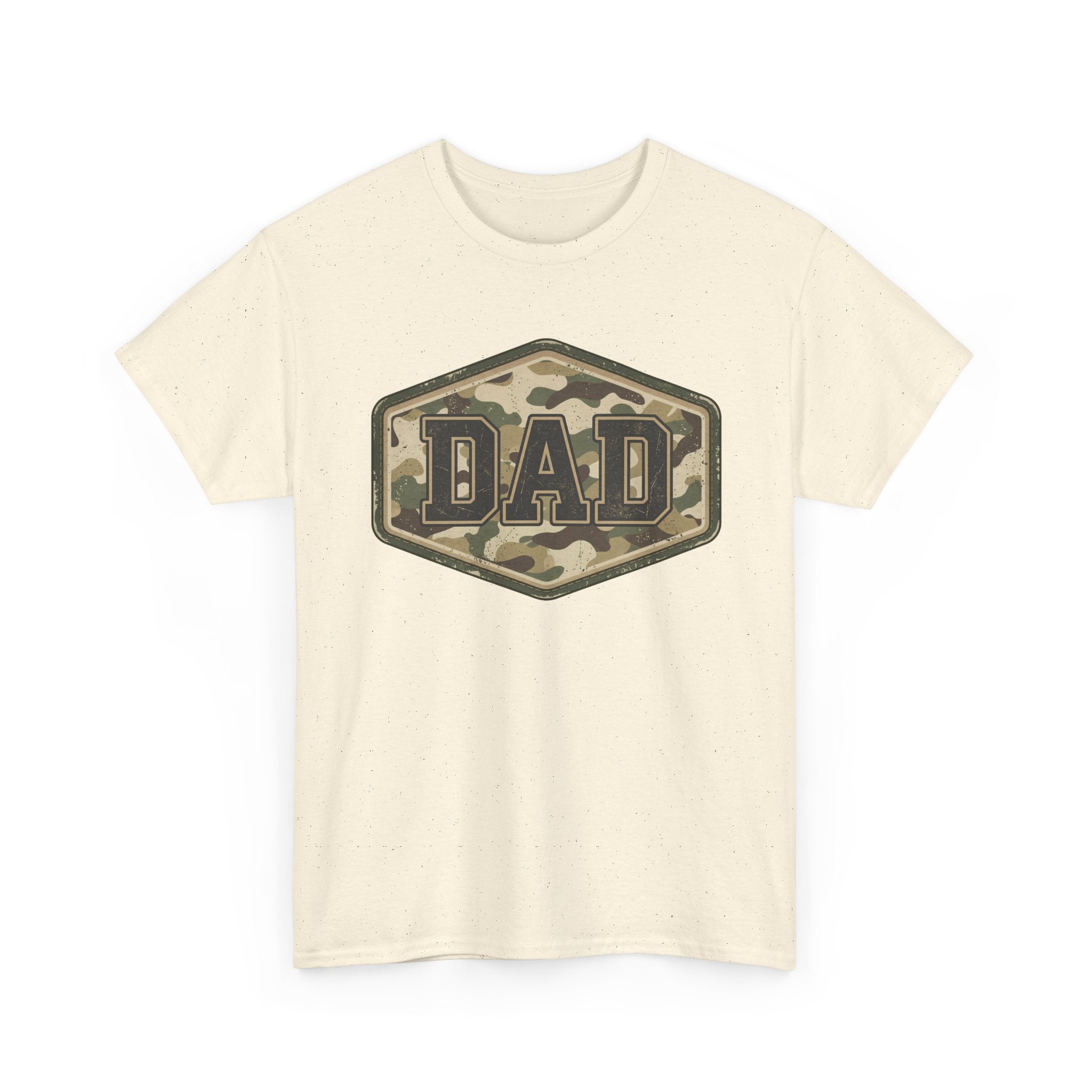 Camo Badge DAD T-Shirt — Military Style Father’s Day Tee