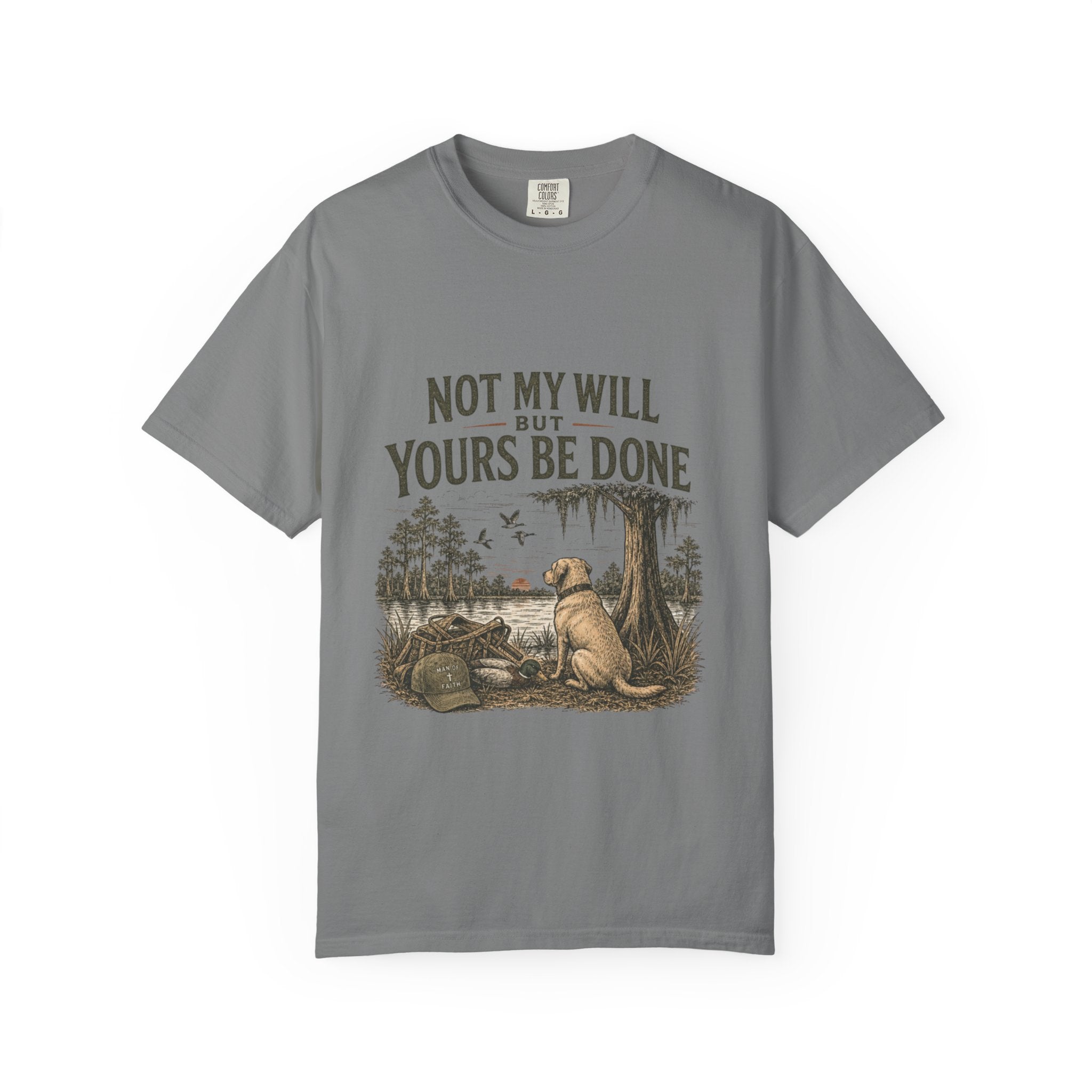 Not My Will But Yours Be Done Labrador Dog Prayer T-Shirt | Christian Faith Tee