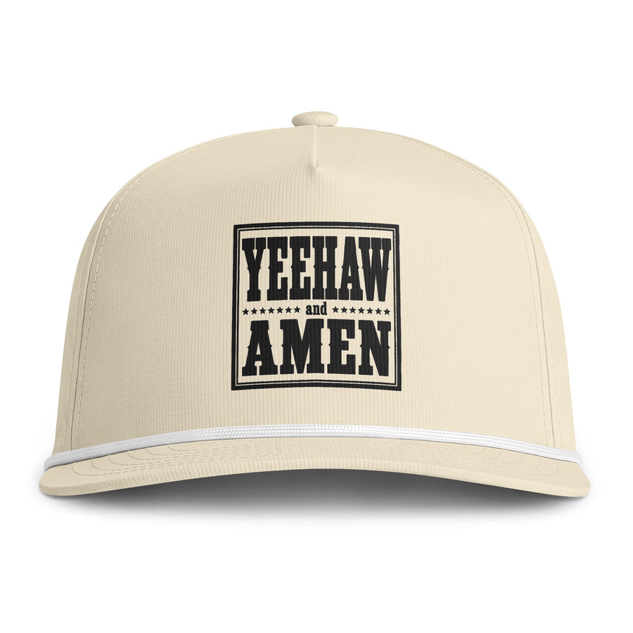 Yeehaw Amen Hat | Rope Brim Cap, Western Country Graphic