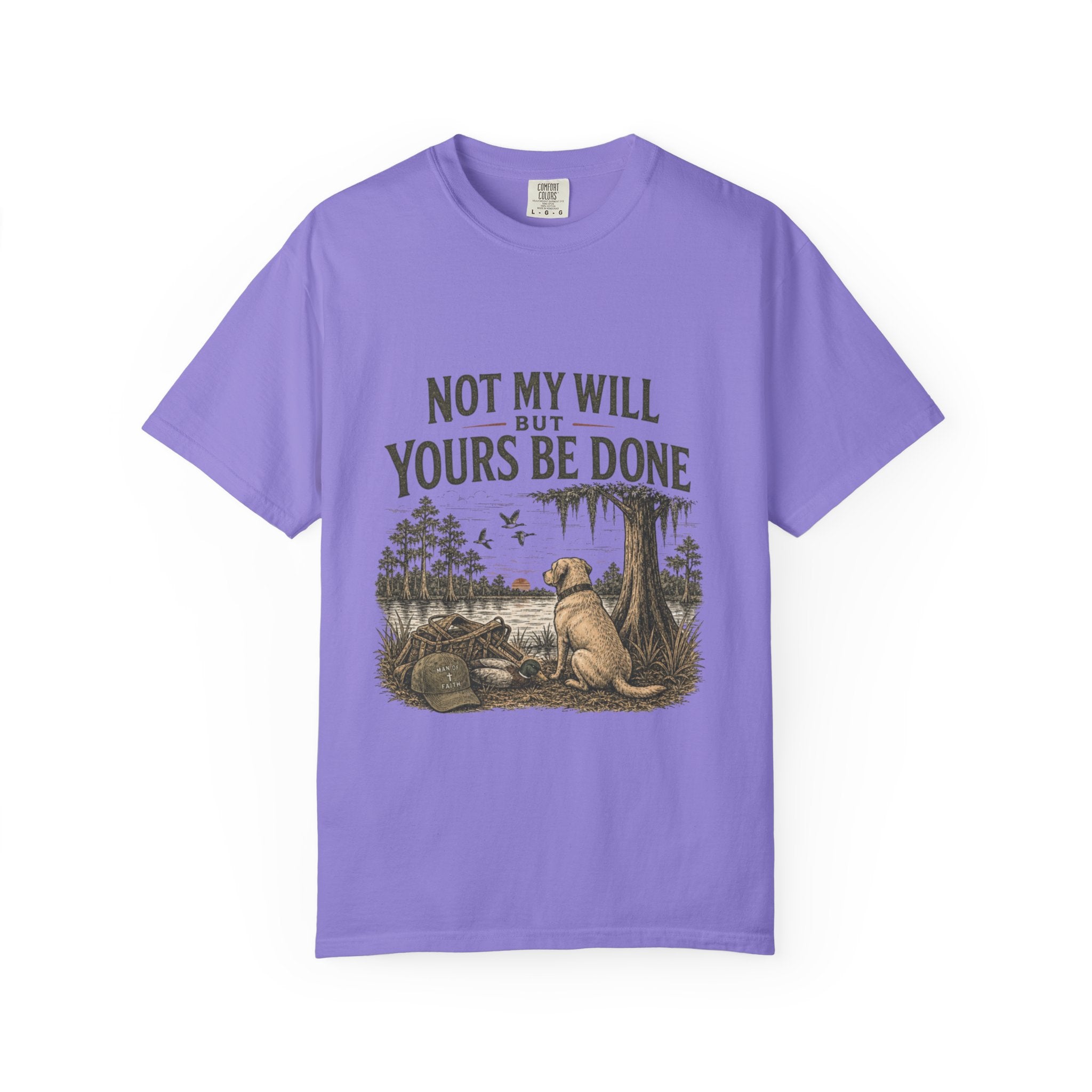 Not My Will But Yours Be Done Labrador Dog Prayer T-Shirt | Christian Faith Tee