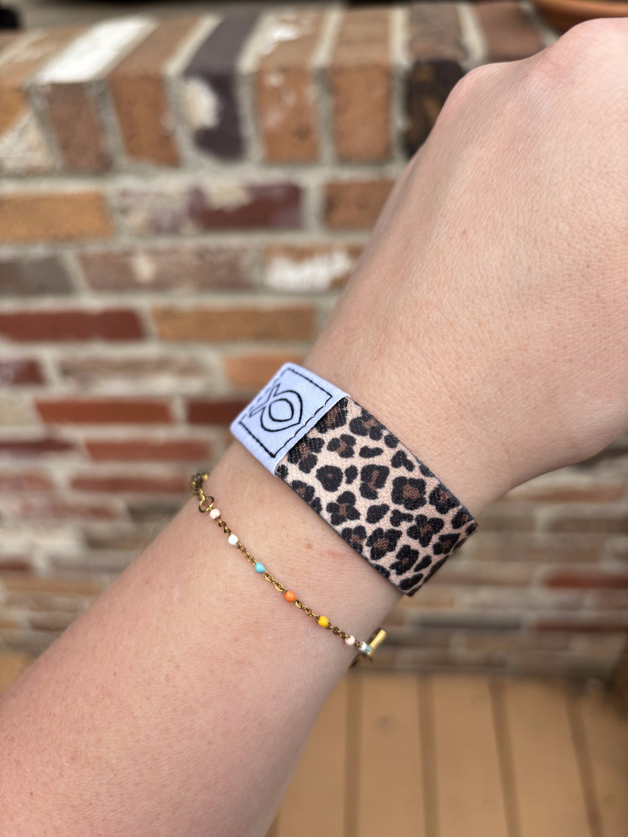 Cheetah print Bible Band scripture wristband with NFC chip for daily devotions