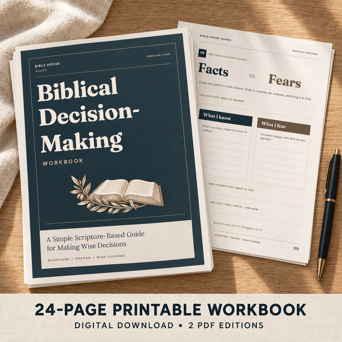 Biblical Decision-Making Workbook | 24-Page Printable PDF - Bible House GoodsBHG-BDM-24-PDF