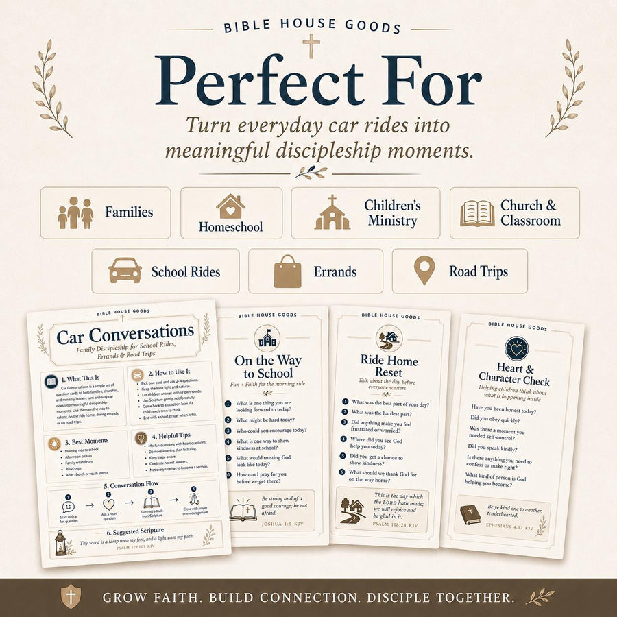 Car Conversations Family Discipleship Cards | Christian Road Trip Questions (Digital Download) - Bible House GoodsET-4529503225