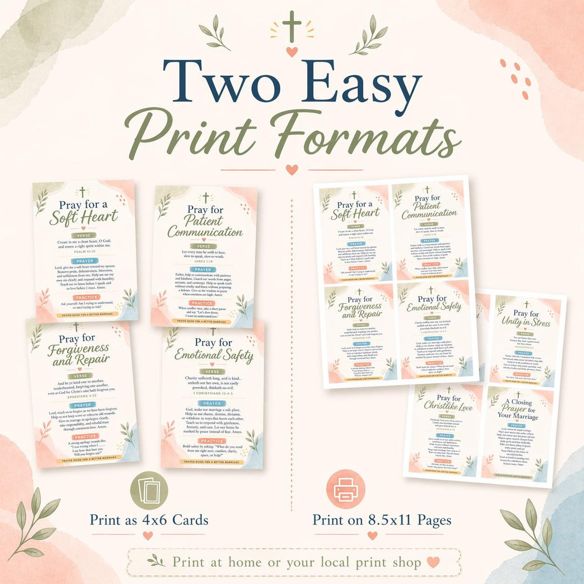 Christian Marriage Prayer Cards Bundle | KJV Scripture Devotional (Digital Download) - Bible House Goodsced_31859561156