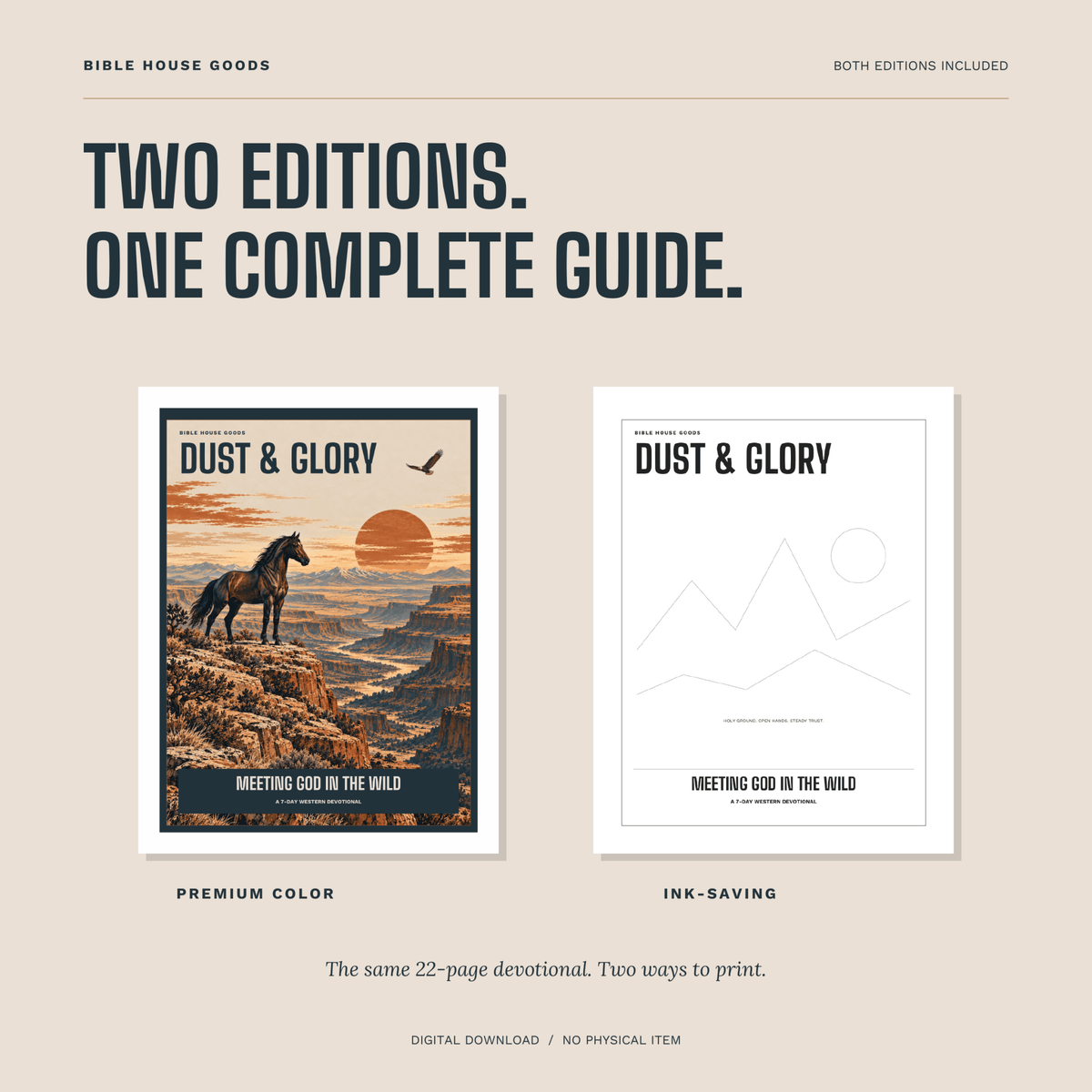 Dust & Glory: Meeting God in the Wild - 7-Day Western Devotional Printable - Bible House GoodsBHG-DUST-GLORY-22