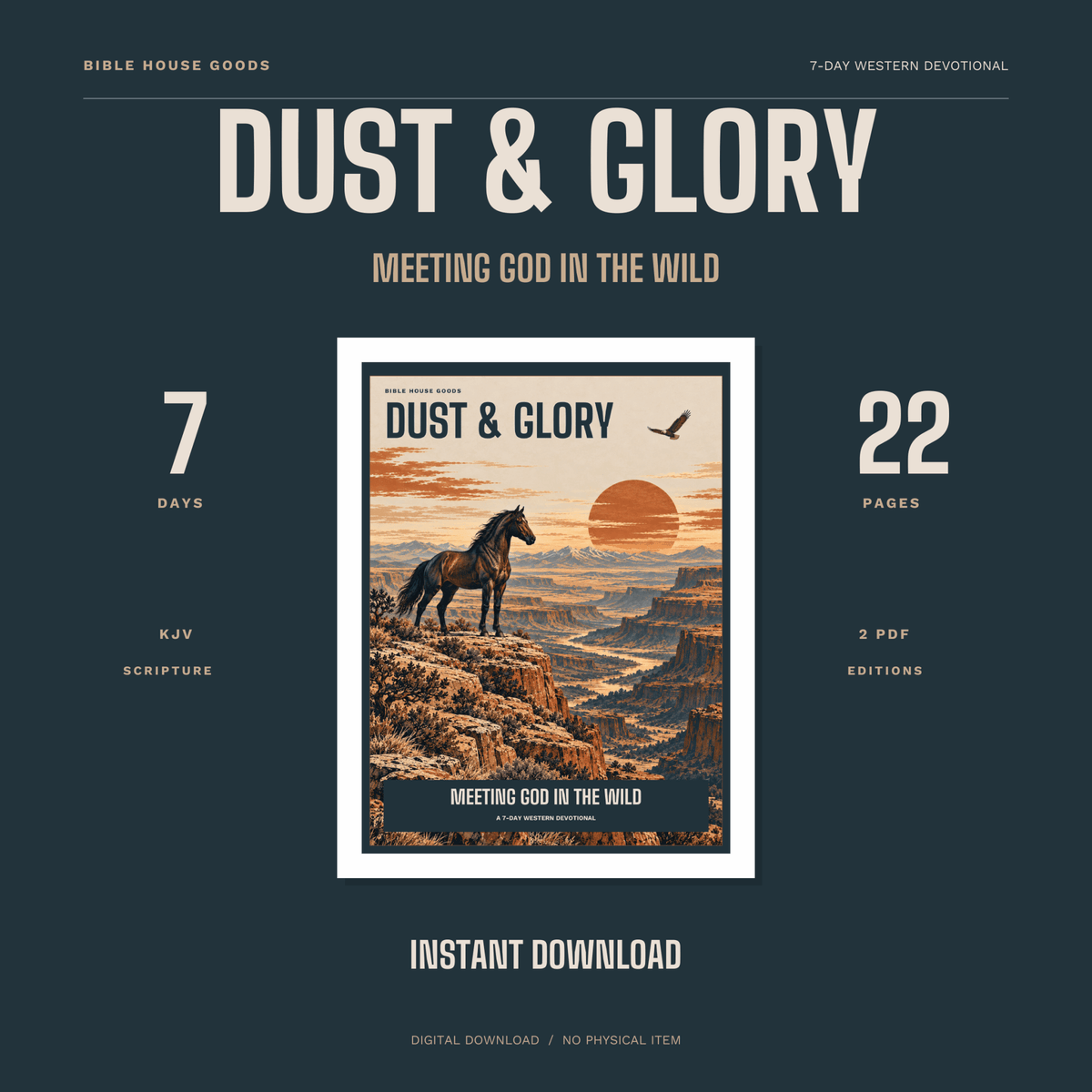 Dust & Glory: Meeting God in the Wild - 7-Day Western Devotional Printable - Bible House GoodsBHG-DUST-GLORY-22
