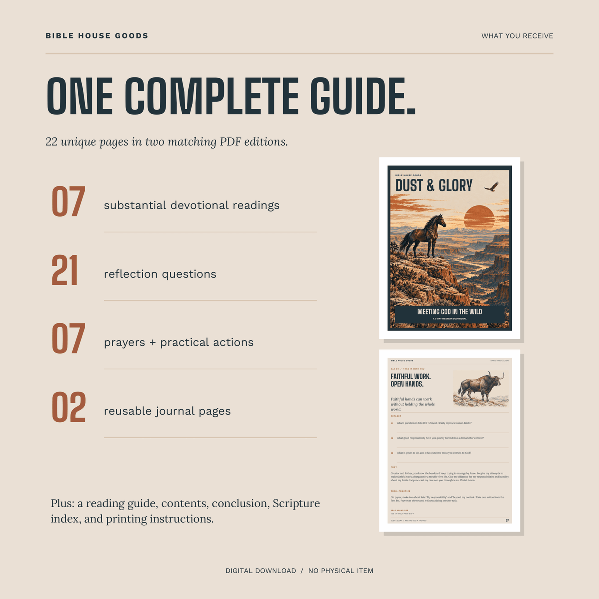 Dust & Glory: Meeting God in the Wild - 7-Day Western Devotional Printable - Bible House GoodsBHG-DUST-GLORY-22
