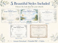 Baby Dedication Certificate Bundle, Printable Church Template (Digital Download)