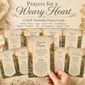 Prayers for a Weary Heart — 12 KJV Printable Scripture Prayer Cards