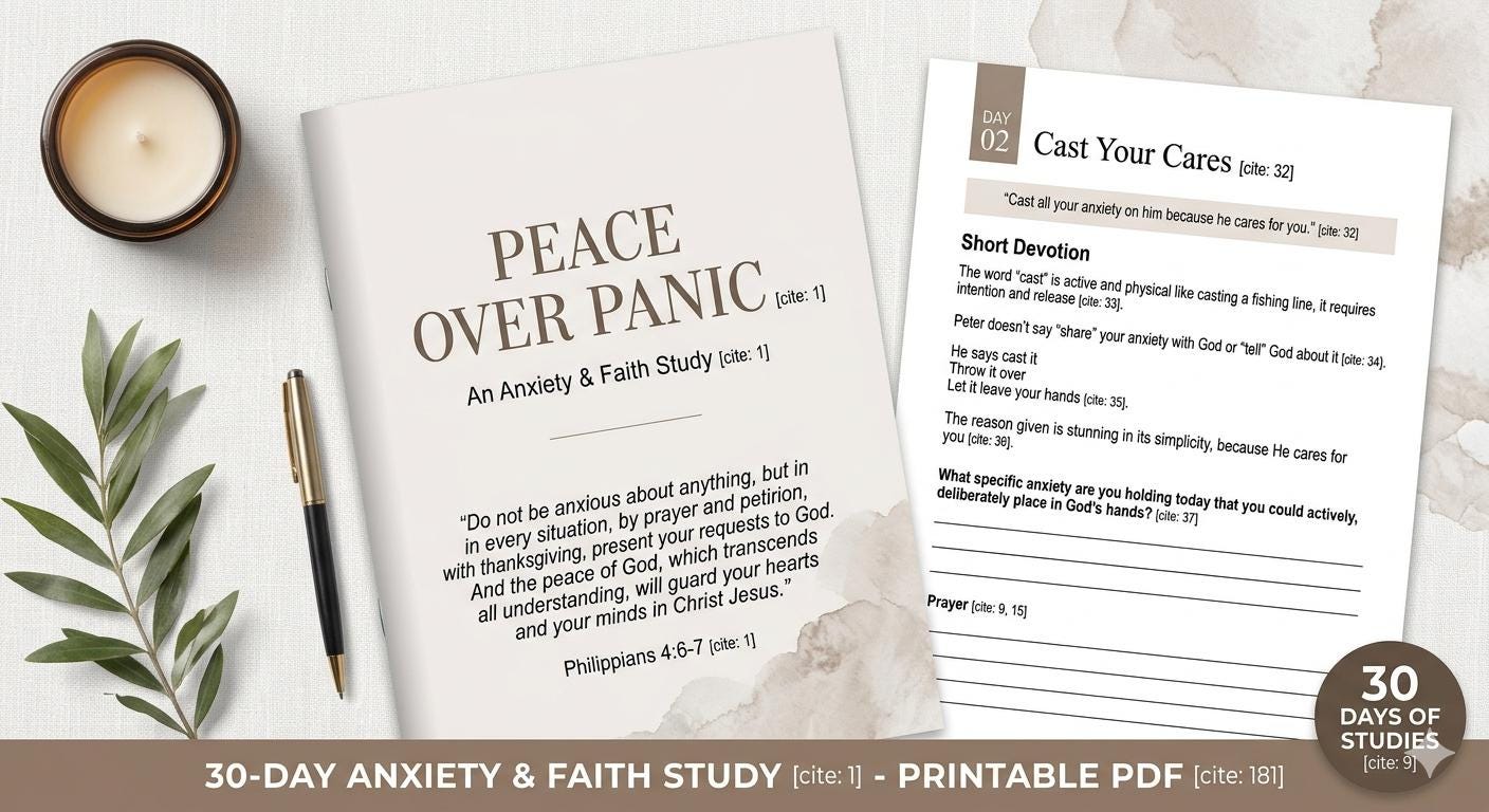 30-Day Christian Anxiety Bible Study | Scripture Devotional PDF (Instant Download) Bible House Goods