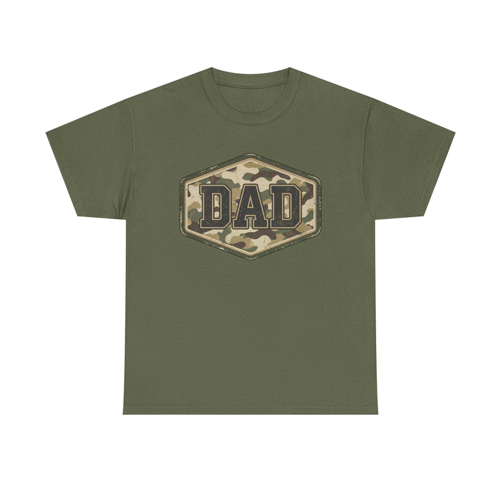 Camo Badge DAD T Shirt Fathers Day Tee