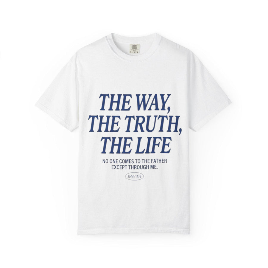 Christian T-Shirt John 14:6 The Way Truth Life Tee Comfort Colors Scripture Graphic Tee