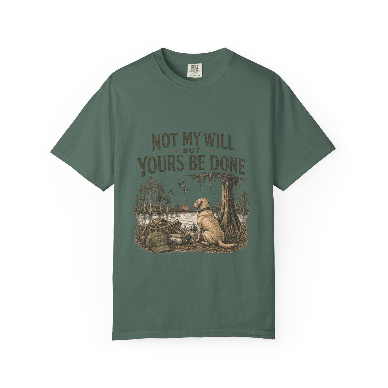 Not My Will But Yours Be Done Labrador Dog Prayer T-Shirt | Christian Faith Tee