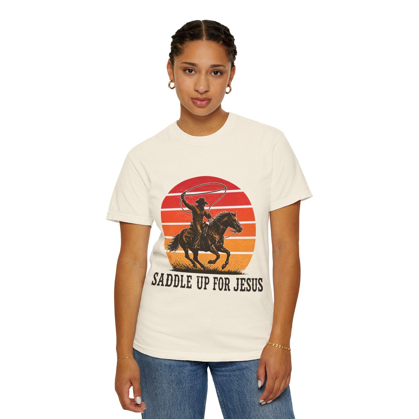Saddle Up for Jesus T-Shirt | Cowboy Horse Graphic Tee
