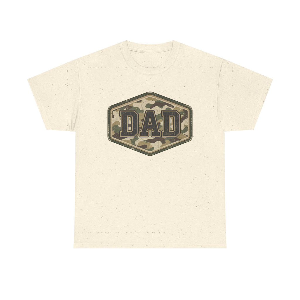 Camo Badge DAD T Shirt Fathers Day Tee