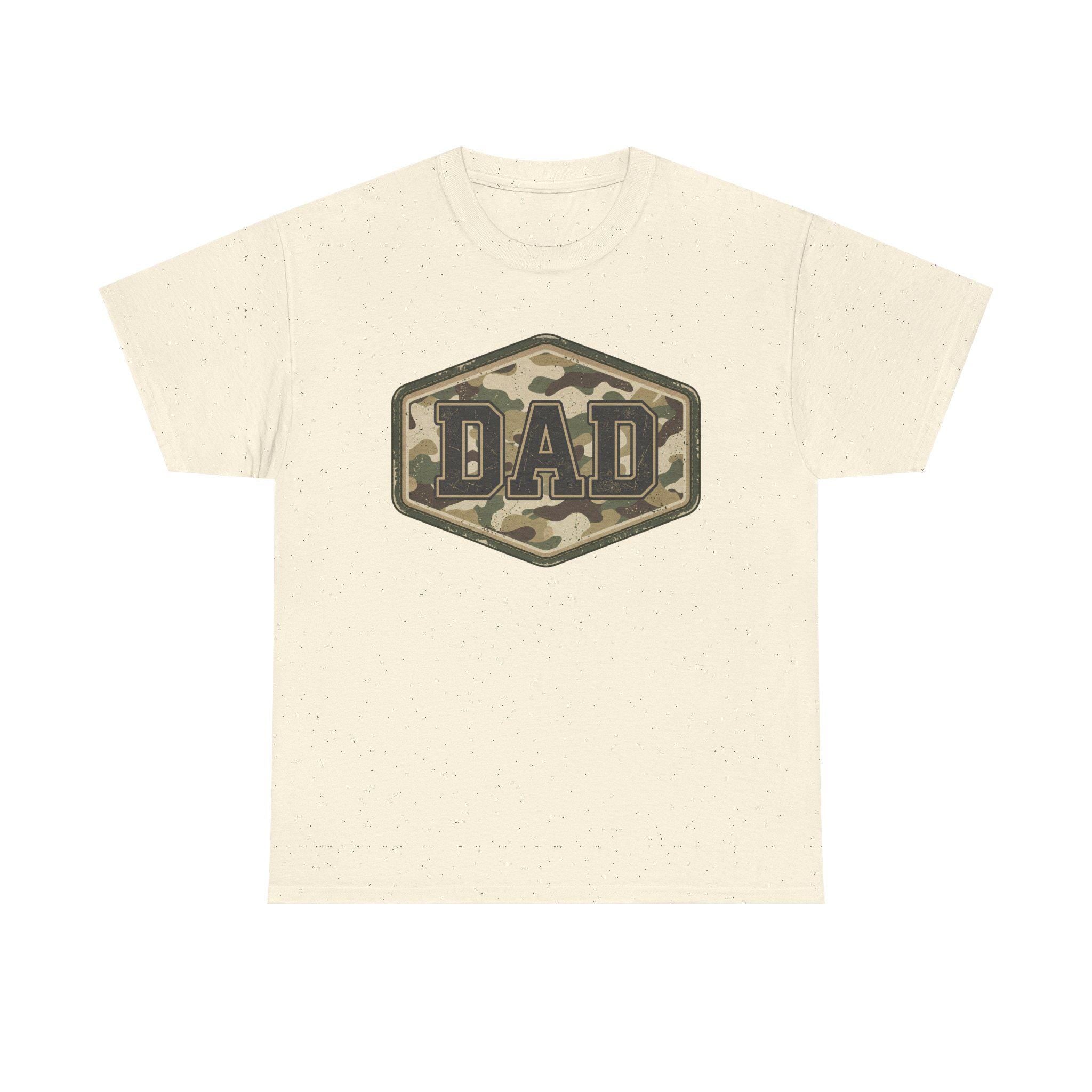 Camo Badge DAD T Shirt Fathers Day Tee