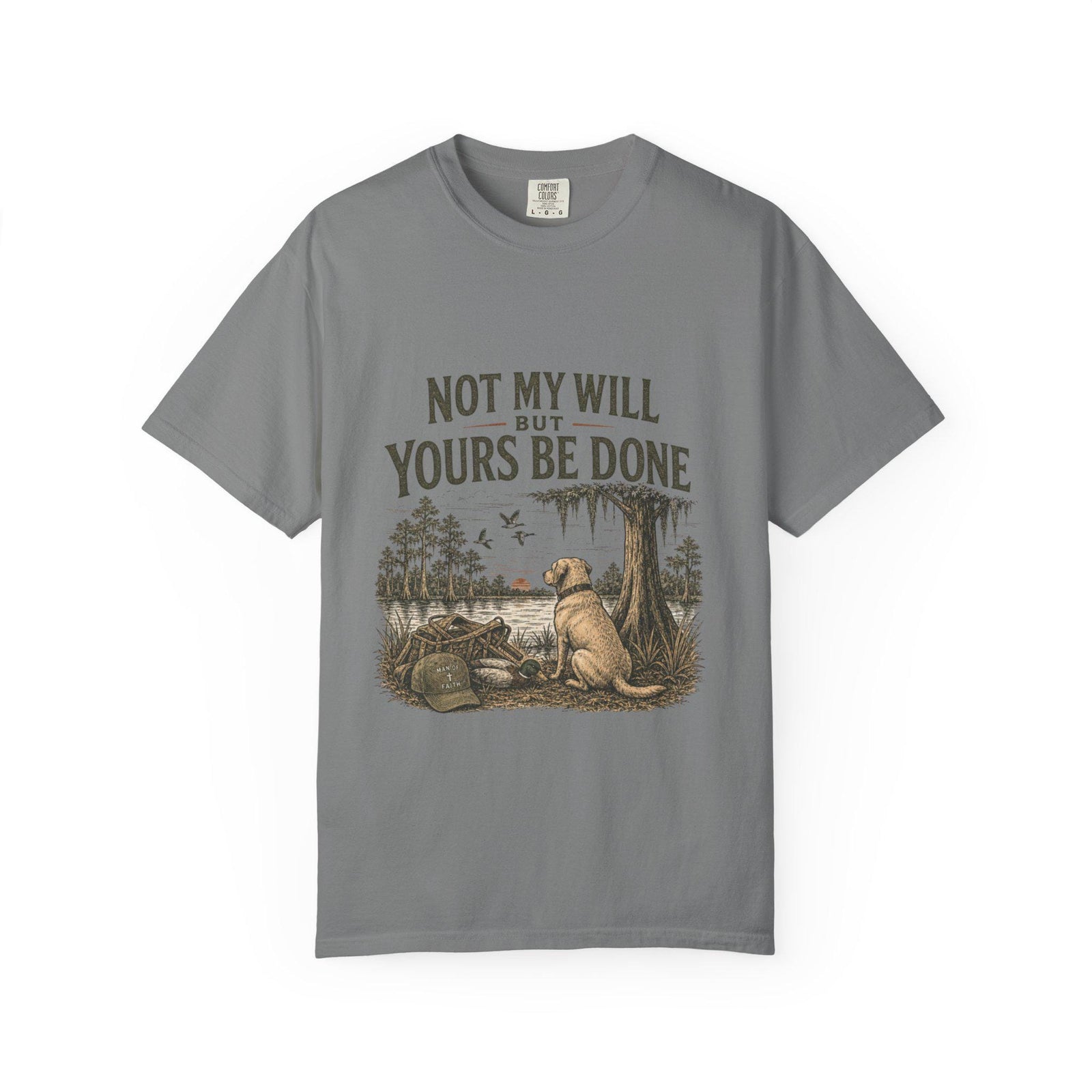 Not My Will But Yours Be Done Labrador Dog Prayer T-Shirt | Christian Faith Tee