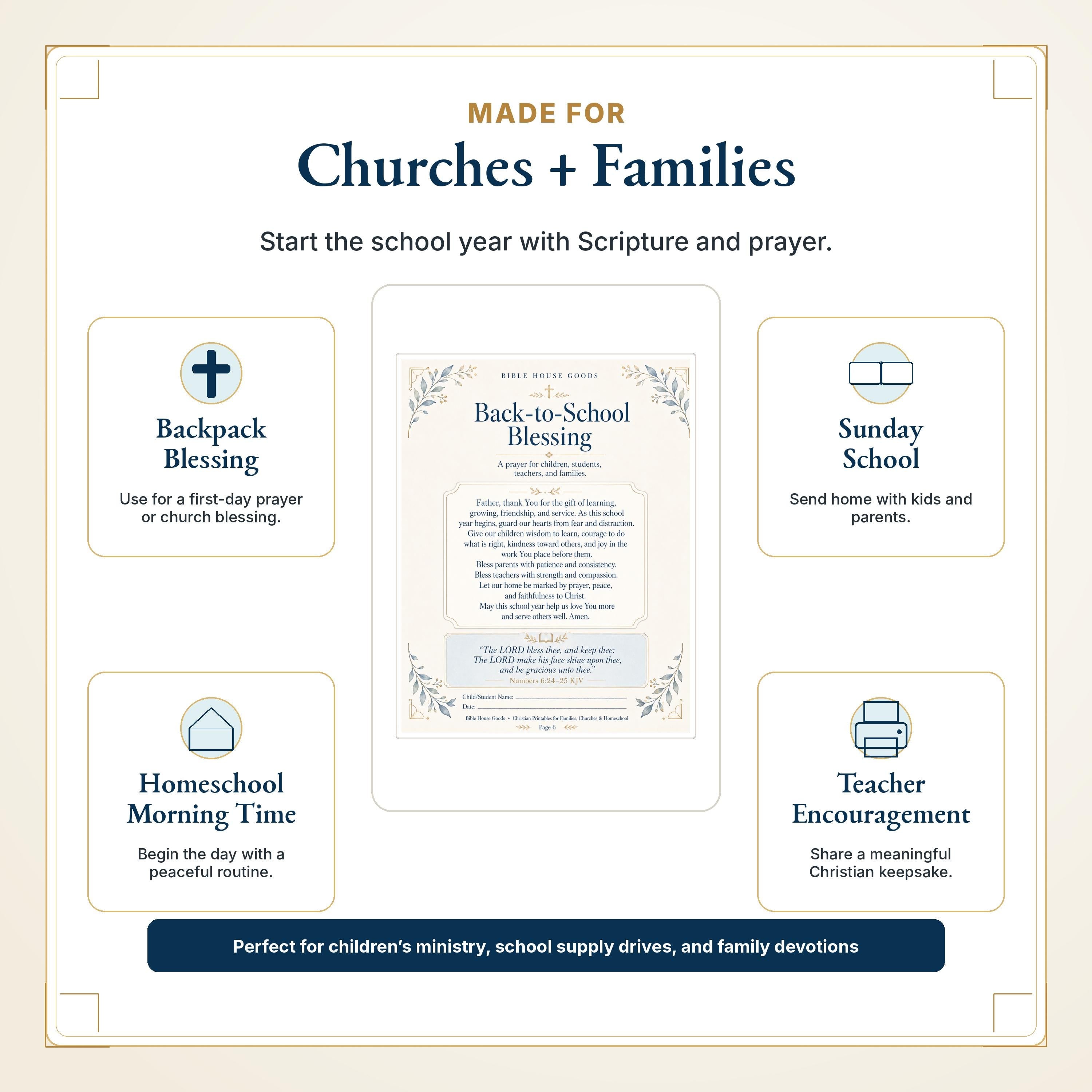 Back to School Christian Printable Pack for Kids | Family Prayer Routine, Scripture Cards, Devotional Tracker, Homeschool Bible Resource