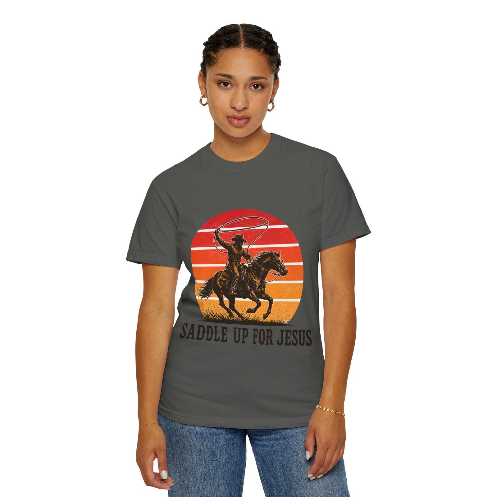 Saddle Up for Jesus T-Shirt | Cowboy Horse Graphic Tee