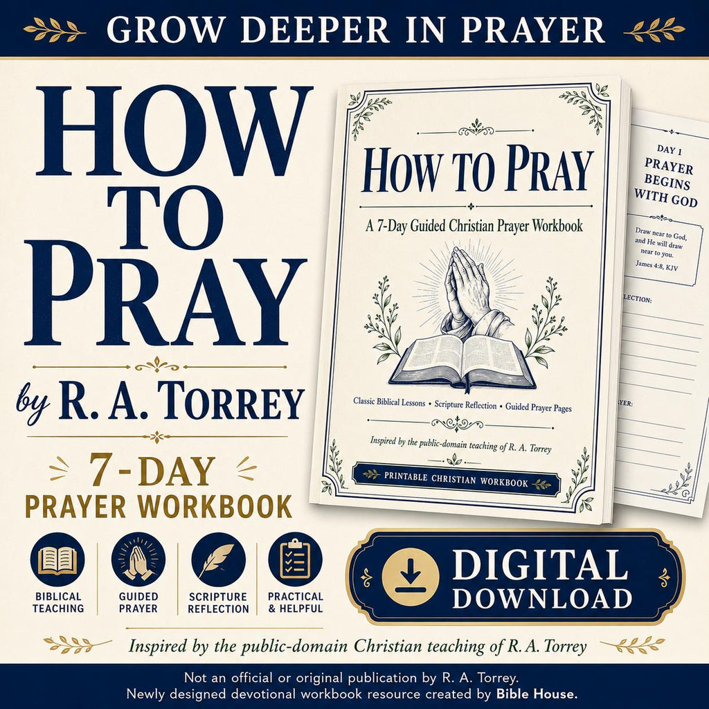 How to Pray Workbook, R. A. Torrey 7-Day Bible Study (Digital Download)