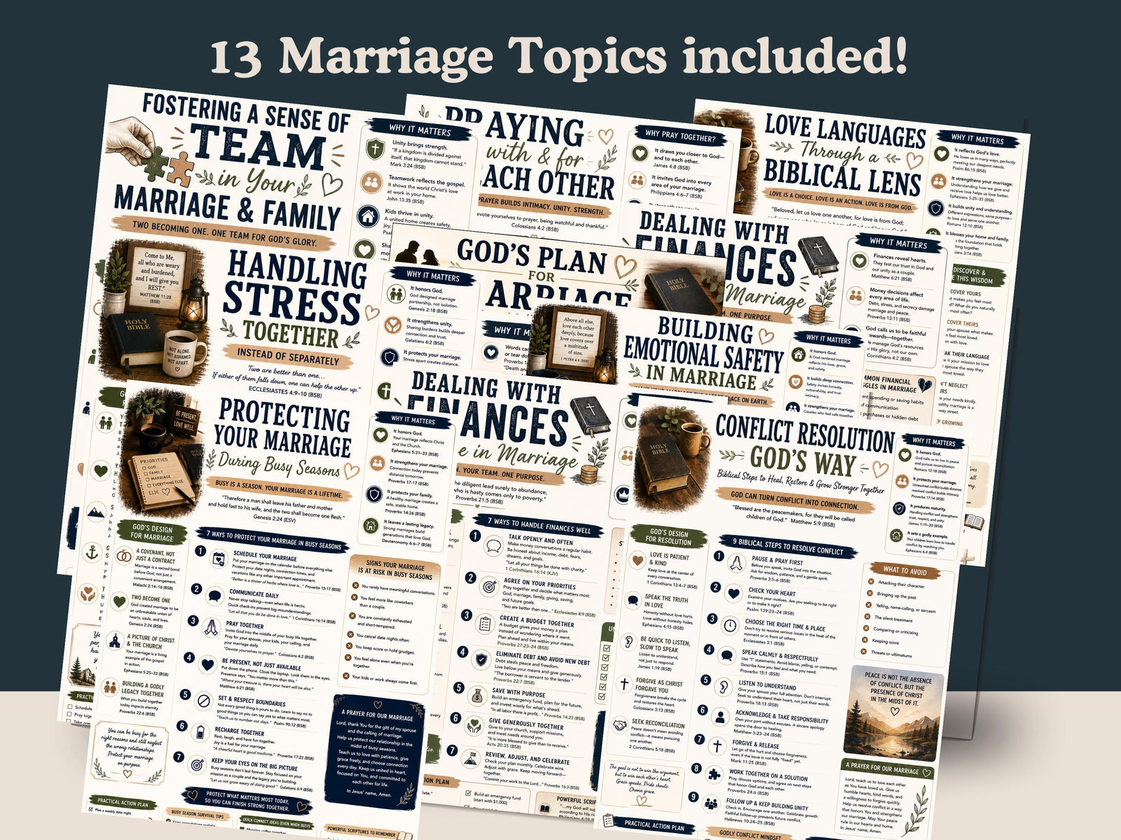 Christian Marriage Worksheets, Couples Devotional, Counseling Tools (Digital Download)